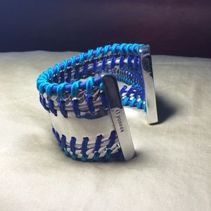 WONDER Silver, Blue, and Turquoise CUFF Bracelet