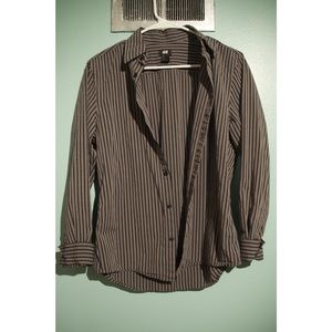 Gray and Black stripped Flannel