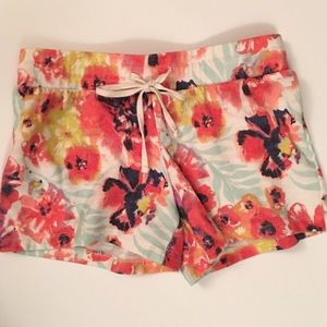 Bright Mossimo floral terry drawstring shorts