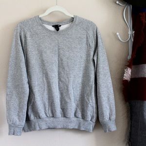 simple grey sweatshirt