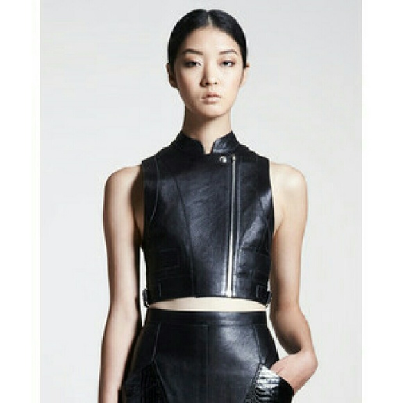 Alexander wang cut out leather vest