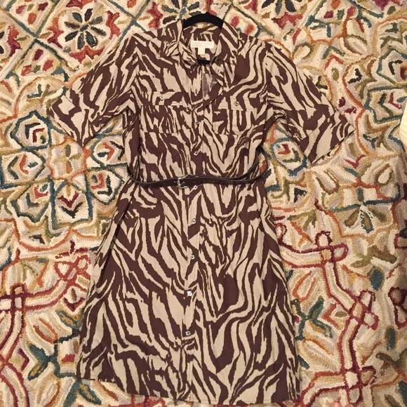 MICHAEL Michael Kors Animal Print Shirt Dress