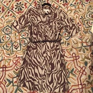 MICHAEL Michael Kors Animal Print Shirt Dress