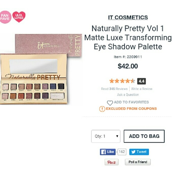 IT Cosmetics Naturally Pretty Vol. 1 Matte Palette