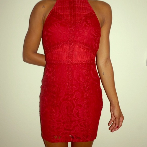 TOPSHOP Petite Lace Bodycon dress