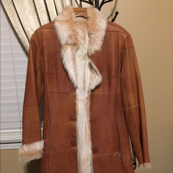 Bebe authentic fur coat