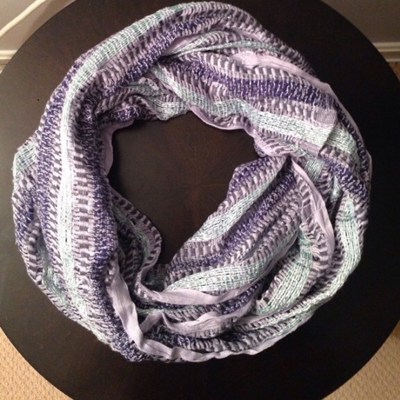 Blue, Gray and Silver Infinity Scarf