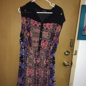 Indulge metal collar dress