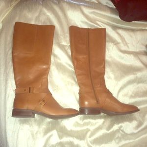 Tan riding boots