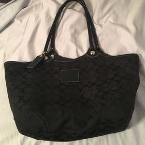 Black coach handbag