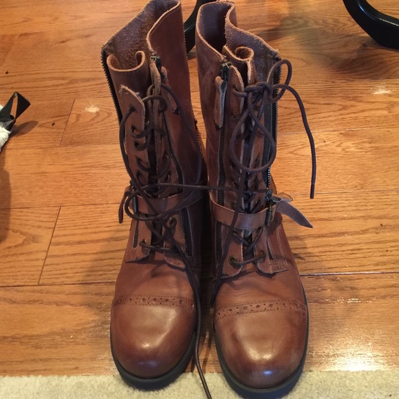 Chestnut Combat Boots