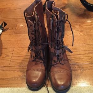 Chestnut Combat Boots