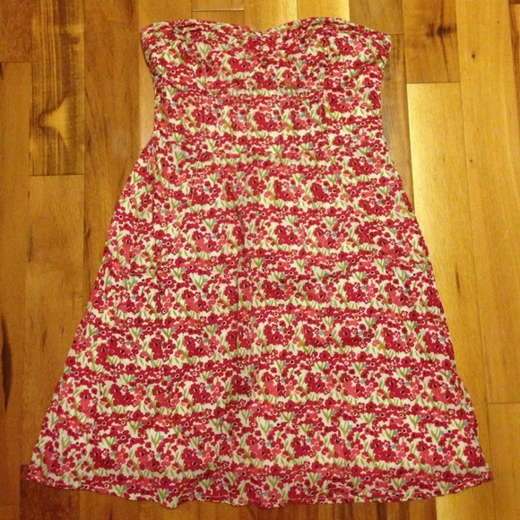 American eagle strapless floral dress