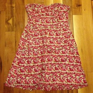 American eagle strapless floral dress