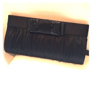 Black with sparkly bow clutch