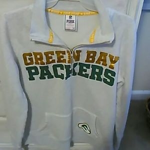 VS PINK 1/4 ZIP GREEN BAY PACKERS
