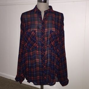 Sheer plaid flannel