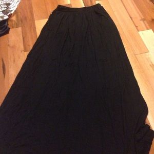 H & m black maxi skirt