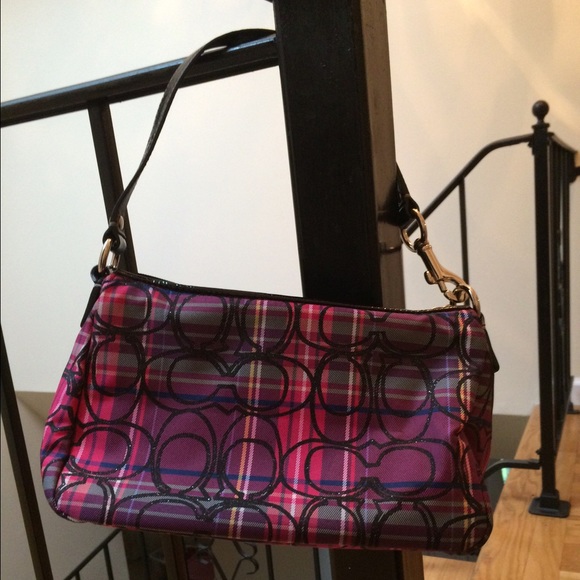 Plaid coach bag