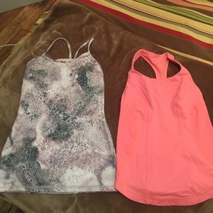 Two Lululemon workout tops--size 4