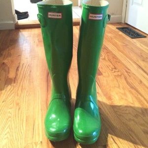 Green hunter boots