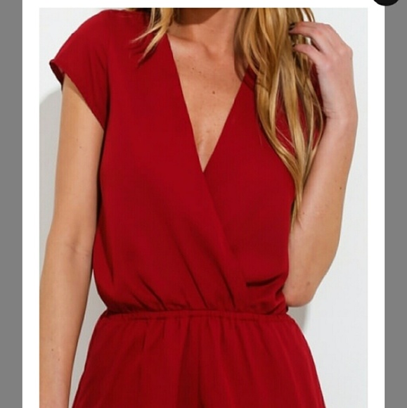 Hello Molly Red Romper - Picture 2 of 3