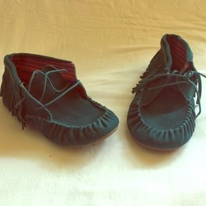 Teal moccasins
