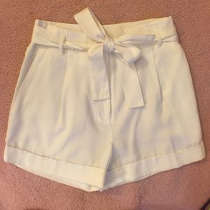 White high waist shorts