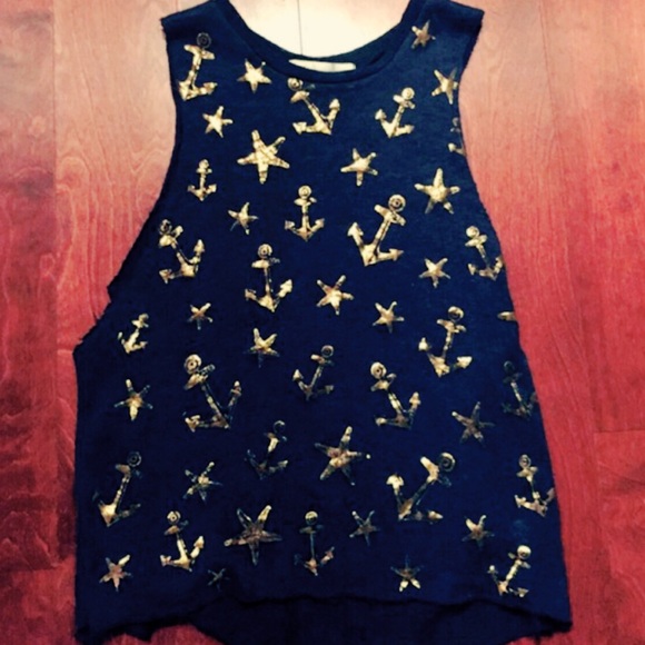 NWOT Vintage Havana Stars & Anchors Tank