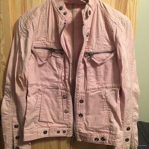 Pink 555Soul cotton moto jacket