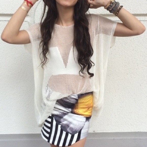 LF white cutout shirt