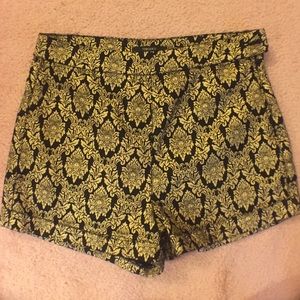 Gold and black pattern shorts