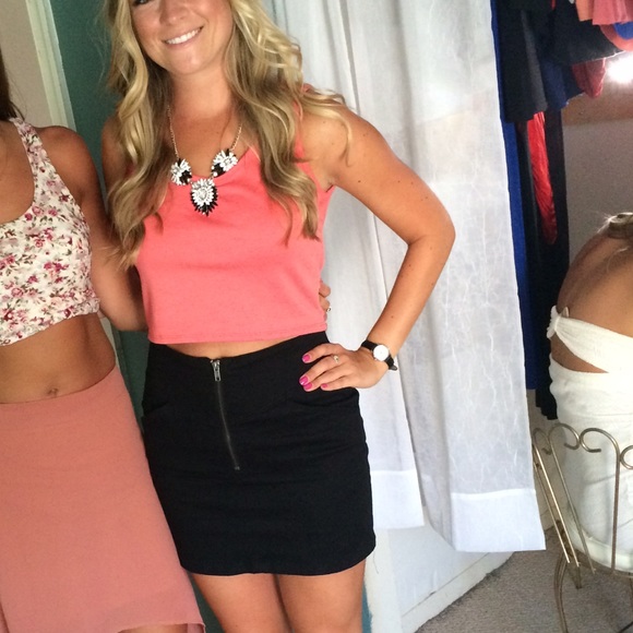 Coral crop top