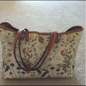 Authentic botanical Tory Burch Tote