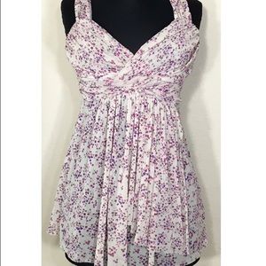Floral baby doll sleeveless top from Express
