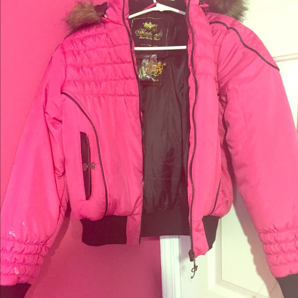 Warm Akademiks Pink Fur Coat