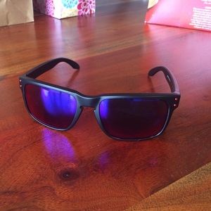 Oakley Holbrook Black Frame w/ Mirror lens