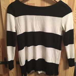 Black and whites striped J. Crew shirt
