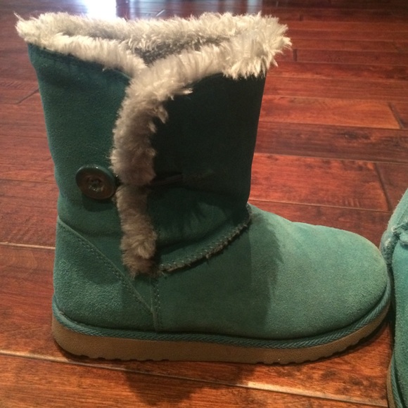 Blue Fuzzy Boots