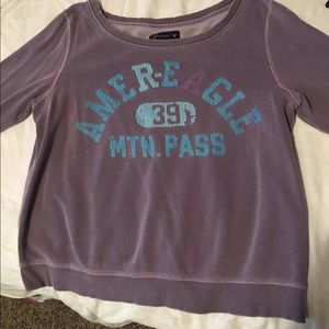 Purple American eagle sweatshirt
