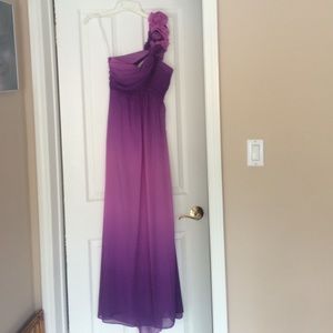 Violet One Shoulder Strap Maxi dress. Open Back