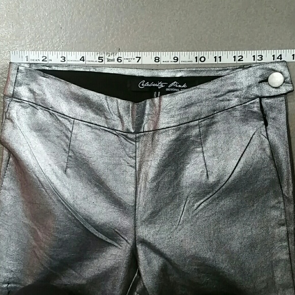 💋HP💋🆕Chic n' Silver Metallic Pants!! Nwot - Picture 4 of 4