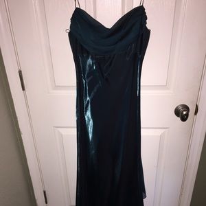 Gorgeous evening dress iridescent emerald green.