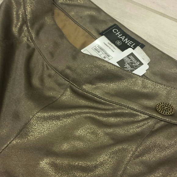 Gold Chanel leggings