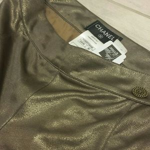 Gold Chanel leggings