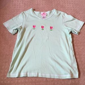 Quacker factory light green top with flowers