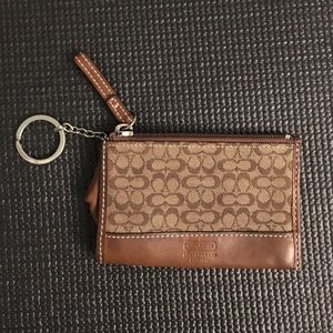 Coach brown change purse