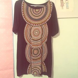 tribal print circle dress