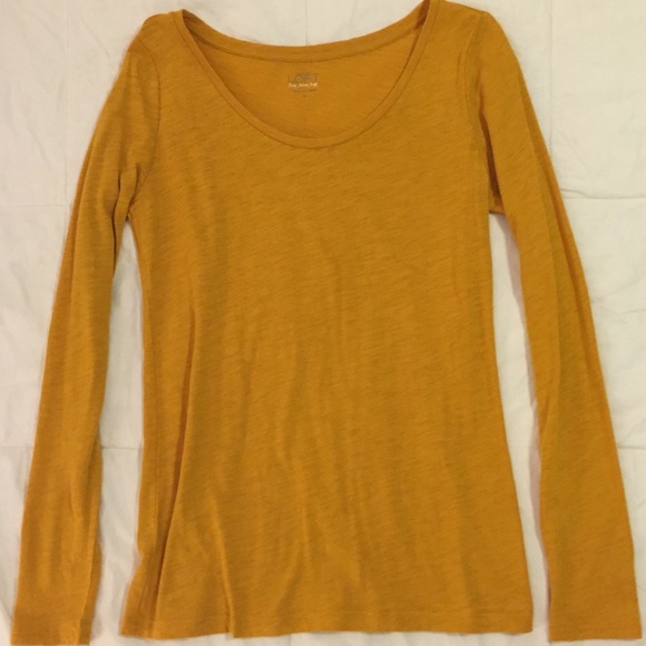 Loft Mustard Gold Yellow Layering Shirt Tee Top XS