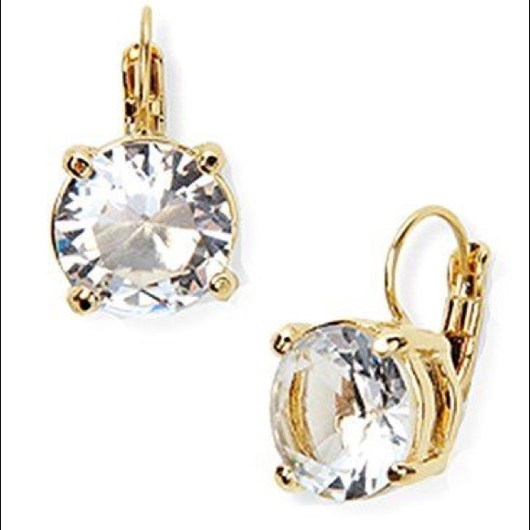 Kate Spade Clear Lever Back earrings